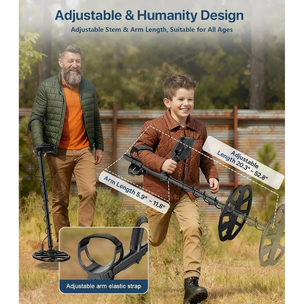 Metal Detector Professional Adult Waterproof Search Coil Advanced DSP Gold Finde